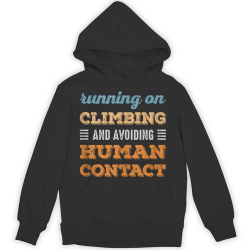 Running On Climbing Social Introvert Humor Vintage Unisex Hoodie - Raresse