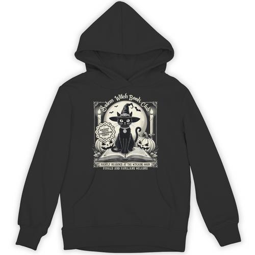 Salem Witch Book Club Vintage Halloween Cat Book Lover Unisex Hoodie - Bookorys DE