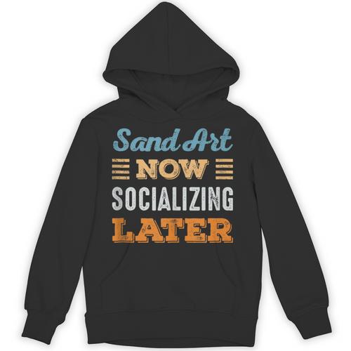 Sand Art Now Minimal Socializing Introvert Vintage Unisex Hoodie - Raresse
