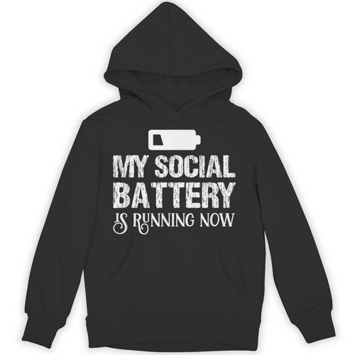 Sarcastic Anti Low Social Battery Social Introvert Unisex Hoodie - Raresse