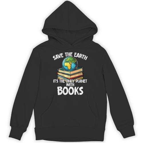 Save The Earth It’s The Only Planet With Books Unisex Hoodie - Bookorys CA