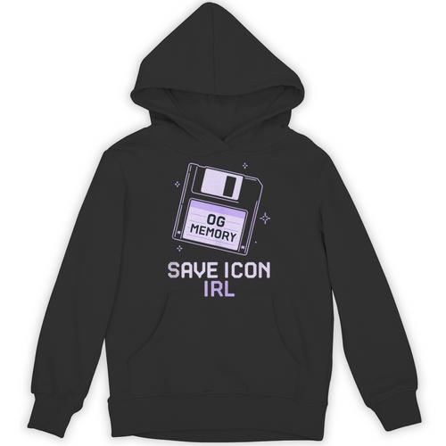 Save Icon IRL Retro Tech Humor Floppy Disk 90s Nostalgia Unisex Hoodie - Figerry