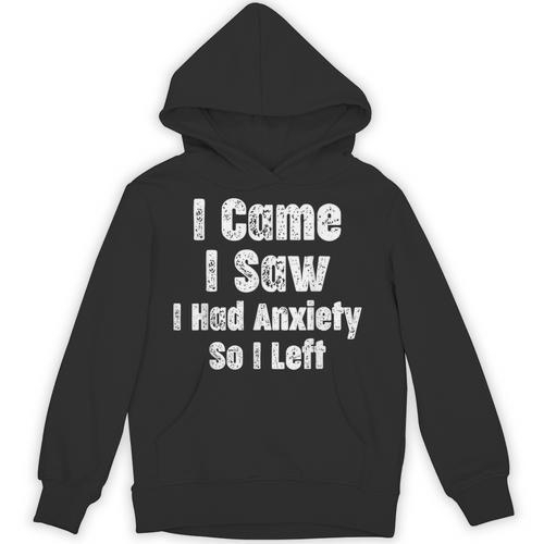 I Came I Saw I Had Anxiety So I Left Introvert Humor Unisex Hoodie - Raresse