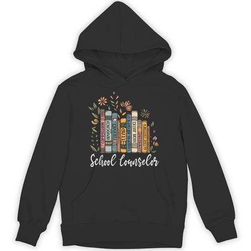 School Counselor Wildflower Books National School Counseling Unisex Hoodie - Bookorys