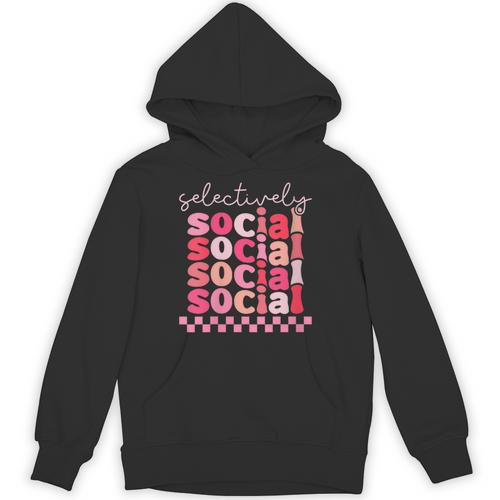 Selectively Social Sarcastic Introvert Humor Unisex Hoodie - Raresse