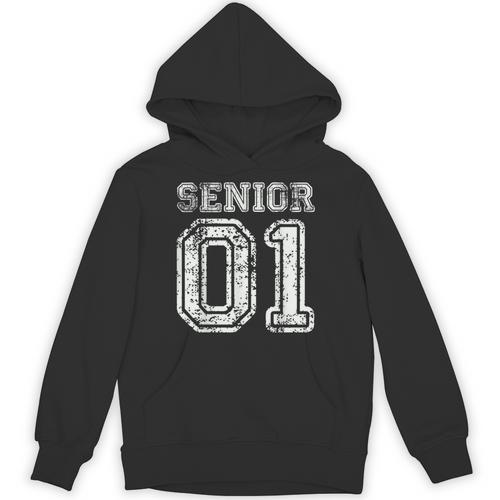 Senior 01 Class Of 2001 Retro College High School Graduation Unisex Hoodie - Best Gift Smart