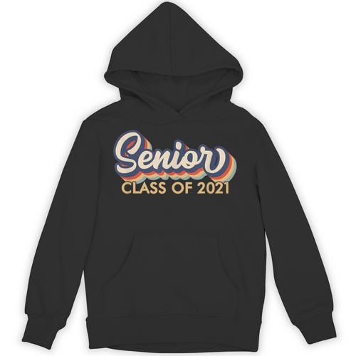 Senior 2021 Grad Shirt Retro 2021 Graduation Unisex Hoodie - Best Gift Smart