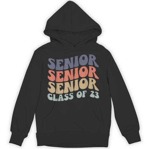 SENIOR 2023 Retro Class Of 2023 Seniors Graduation 23 Hippie Unisex Hoodie - Best Gift Smart