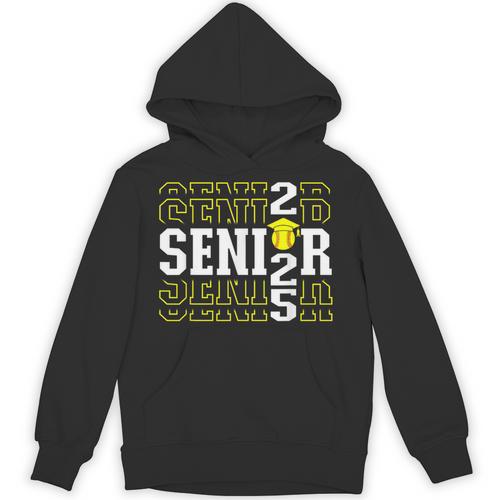 Senior 2025 Softball Class Of 2025 Graduation Unisex Hoodie - Best Gift Smart