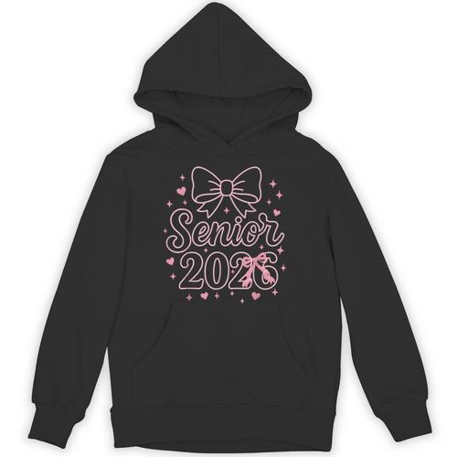 Senior 2026 Class Of 2026 Coquette Pink Bow Graduation Unisex Hoodie - Best Gift Smart