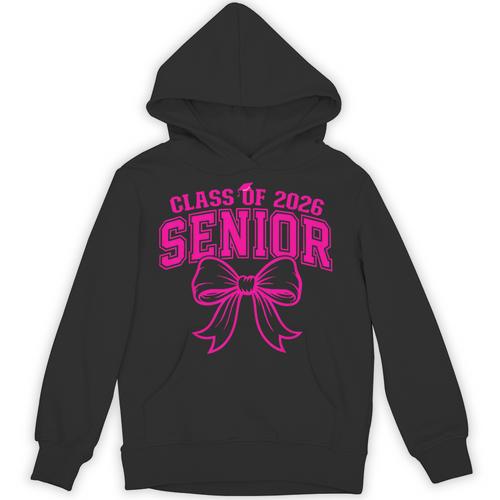Senior Class Of 2026 Coquette Pink Bow Graduation 2026 Unisex Hoodie - Best Gift Smart