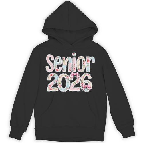 Senior Class Of 2026 Graduation 2026 Coquette Pink Bow Cute Unisex Hoodie - Best Gift Smart