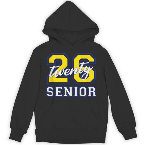 Senior Class 2026 Graduation Yellow Blue Letters Unisex Hoodie - Best Gift Smart