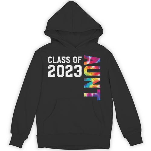 Senior Graduation Class Of 2023 Aunt Senior Tie Dye Unisex Hoodie - Best Gift Smart