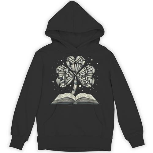 Shamrock Books St Patricks Day Bookworm Librarian Unisex Hoodie - Bookorys AU