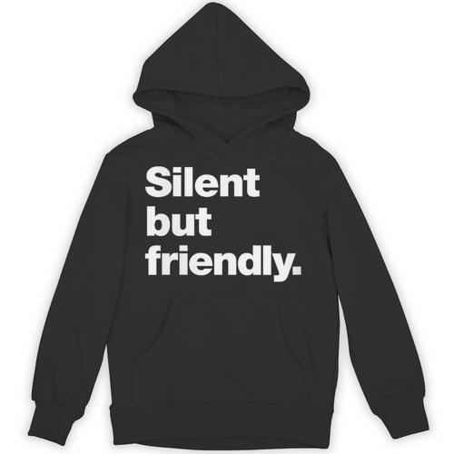 Silent But Friendly A Design For Introverts Unisex Hoodie - Raresse