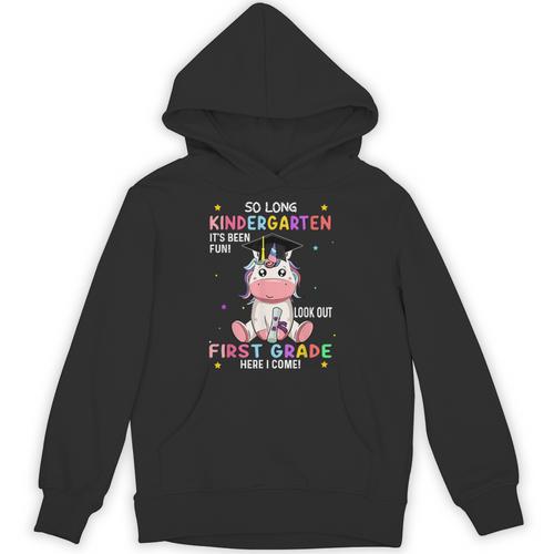 So Long Kindergarten Graduation Class 2025 Unicorn Girls Unisex Hoodie - Best Gift Smart