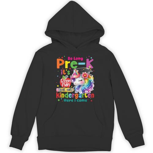 So Long Prek Pre-K Graduation Graduate Unicorn Kids Girls Unisex Hoodie - Best Gift Smart