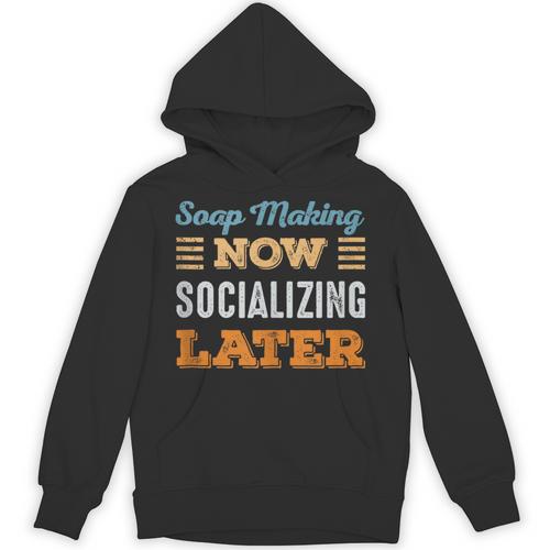 Soap Making Now Minimal Socializing Introvert Vintage Unisex Hoodie - Raresse