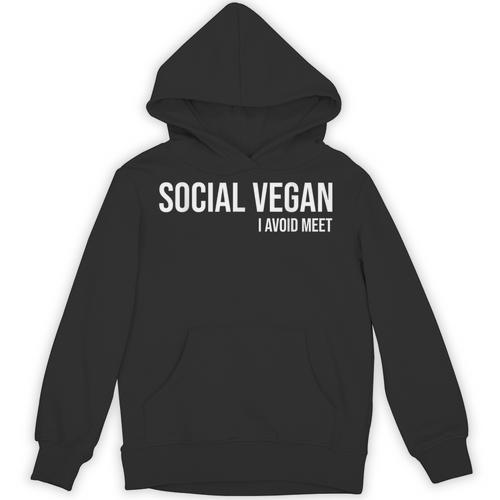 Social Vegan i Avoid Meet Introvert Sarcasm Gift Unisex Hoodie - Raresse