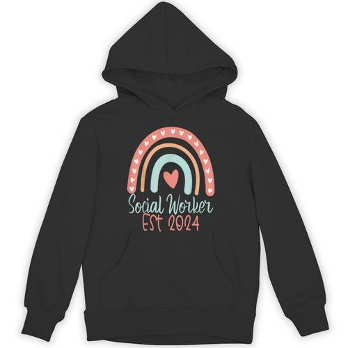 Social Worker Work MSW BSW Graduation 2024 Masters Degree Unisex Hoodie - Best Gift Smart