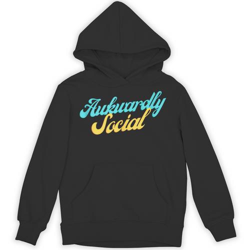 Socially Awkward Introvert Retro Anxious Awkwardly Social Unisex Hoodie - Raresse