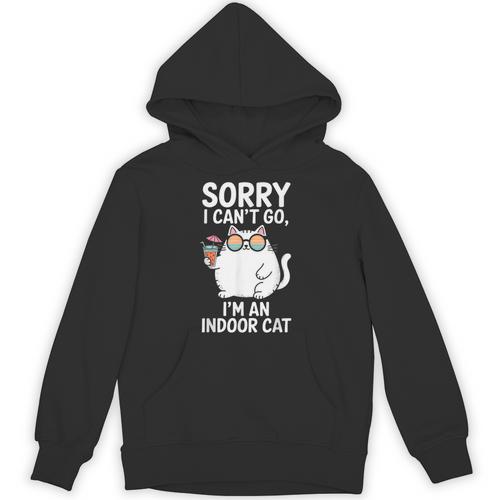 Sorry I Can’t Go I’m An Indoor Cat Introvert Cat Unisex Hoodie - Raresse