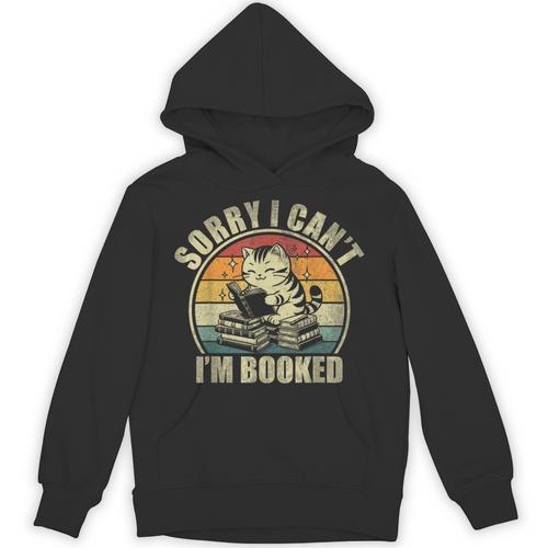 Sorry I Can't I'm Booked Reading For Cat Lover For Men Women Unisex Hoodie - Bookorys