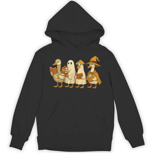 Spooky Halloween Book Lover Halloween Reading Goose Unisex Hoodie - Bookorys