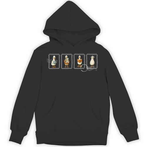 Stamp Silly Goose Reading Book Librarian Bookish Teacher Unisex Hoodie - Bookorys CA