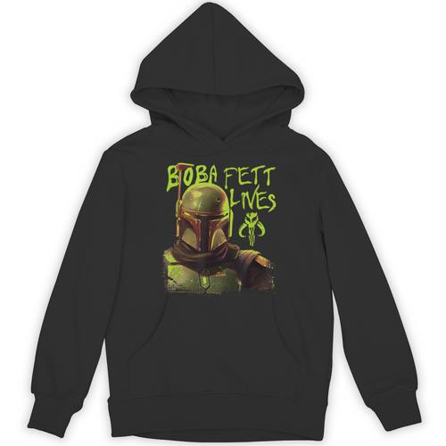 Star Wars The Book Of Boba Fett Neon Boba Fett Lives Poster Unisex Hoodie - Bookorys