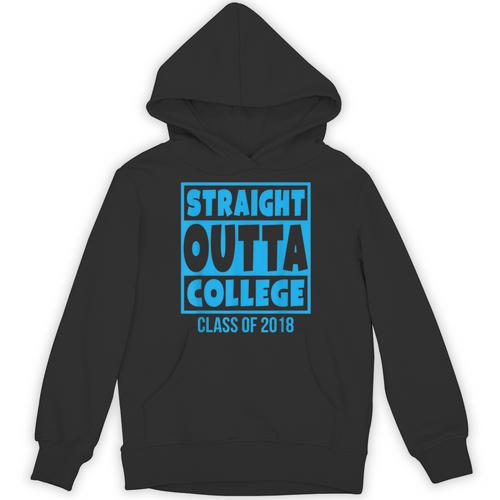 Straight Outta College Class Of 2018 Graduation Shirt Unisex Hoodie - Best Gift Smart