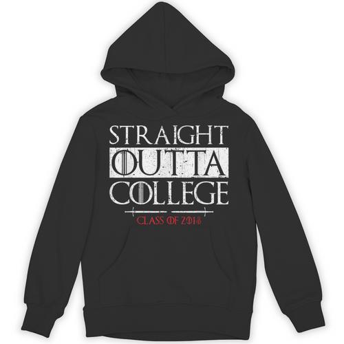 Straight Outta College Shirt Class Of 2018 Graduation Unisex Hoodie - Best Gift Smart