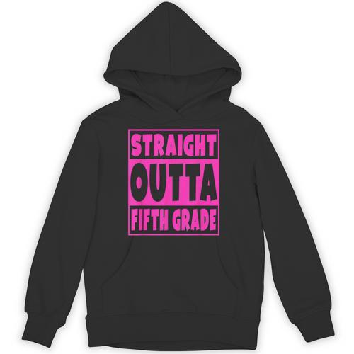 Straight Outta Fifth Grade Graduation Class Unisex Hoodie - Best Gift Smart