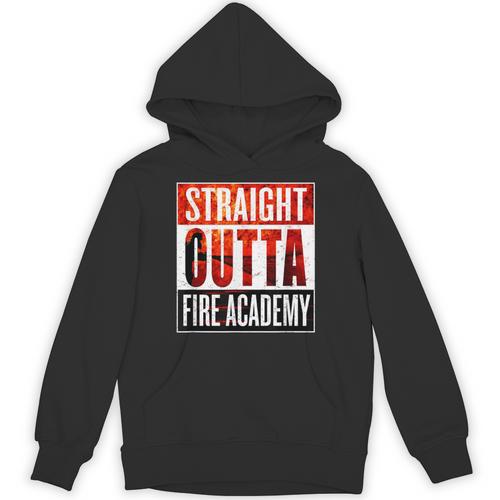 Straight Outta Fire Academy T Shirt Firefighter Graduation Unisex Hoodie - Best Gift Smart