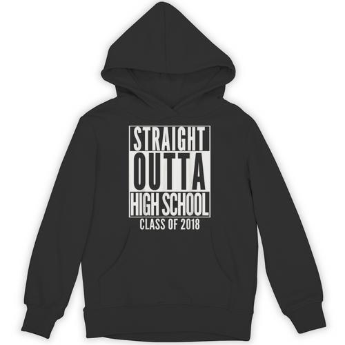 STRAIGHT OUTTA HIGH SCHOOL 2018 Grad Graduation Unisex Hoodie - Best Gift Smart