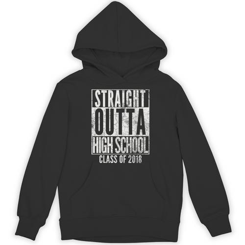 STRAIGHT OUTTA HIGH SCHOOL 2018 Graduation Grad Shirt Unisex Hoodie - Best Gift Smart