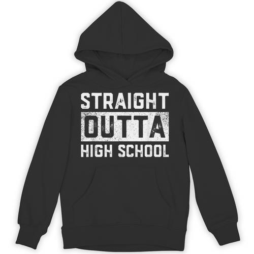 Straight Outta High School Graduation Kid Unisex Hoodie - Best Gift Smart