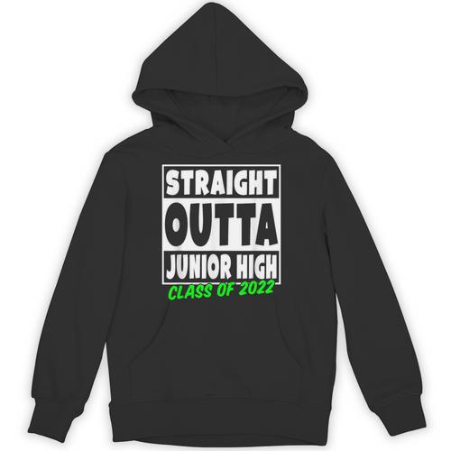 Straight Outta Junior High School Class Of 2022 Graduation Unisex Hoodie - Best Gift Smart