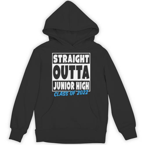 Straight Outta Junior High School Graduation Class Of 2022 Unisex Hoodie - Best Gift Smart