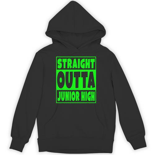 Straight Outta Junior High School Graduation T-Shirt Unisex Hoodie - Best Gift Smart
