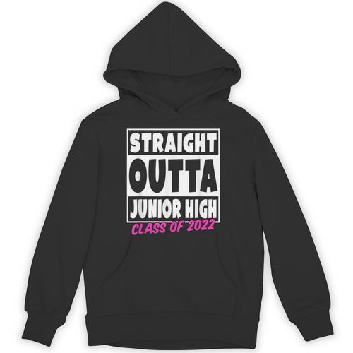 Straight Outta Junior High School Graduation Unisex Hoodie - Best Gift Smart