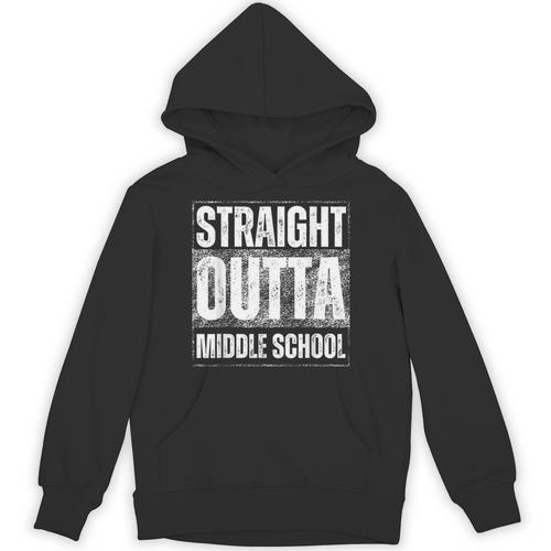 Straight Outta Middle School Class Of 2024 Graduation Unisex Hoodie - Best Gift Smart