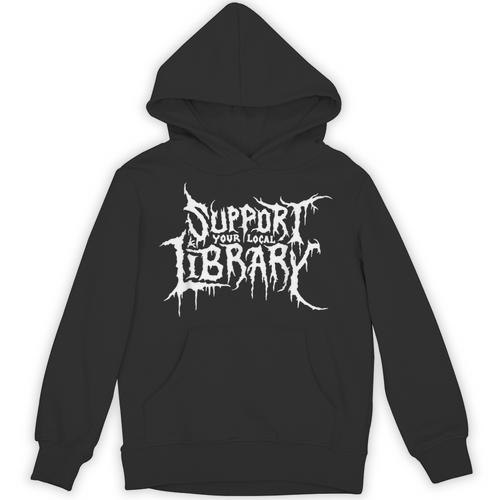 Support Your Local Library Horror Bookworm Unisex Hoodie - Bookorys AU