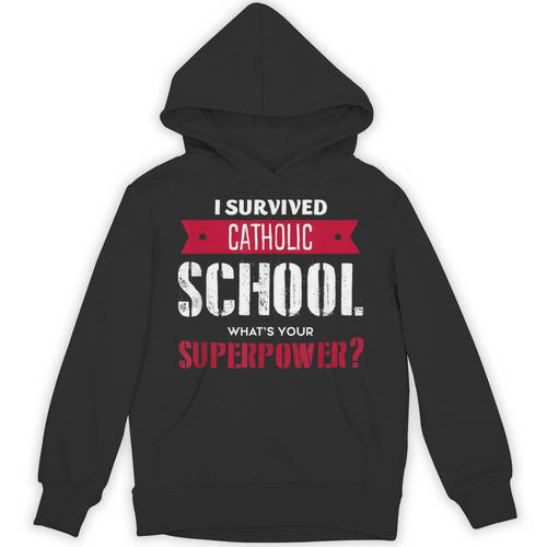 I Survived Catholic School Shirt Catholic Graduation Unisex Hoodie - Best Gift Smart
