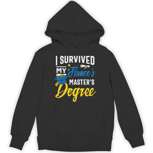 i Survived My Fiance's Masters Degree Graduation Gifts Unisex Hoodie - Best Gift Smart