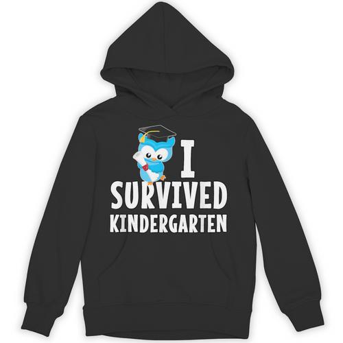 I Survived Kindergarten Graduation Kids Owl Grad Unisex Hoodie - Best Gift Smart