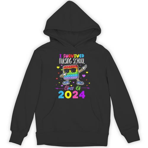 I Survived Nursing School Of 2024 Student Graduation 2024 Unisex Hoodie - Best Gift Smart