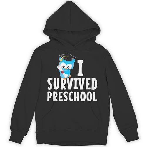 I Survived PreSchool Graduation Kids Owl Grad Shirt Unisex Hoodie - Best Gift Smart