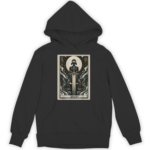 Tarot Cards Guide Book Esoteric Mysticism Clothing Tarot Card Justice Unisex Hoodie - Bookorys